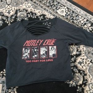 Motley Crue cropped sweatshirt
